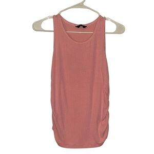 Dokotoo | Ruched Pink Sleeveless Tank Top | Size S